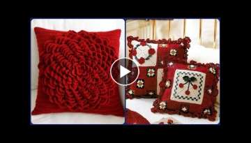 most beautiful hand knitted crochet cushion cover design patterns