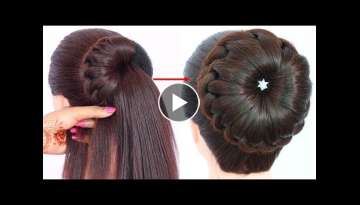 New bun hairstyle for wedding and party 