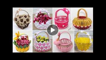 10 Best collection Flower Basket craft from different materials