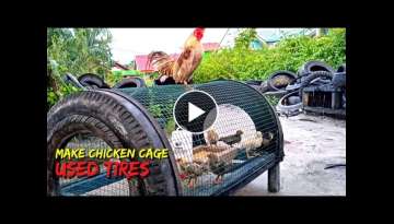used tires for making chicken coops