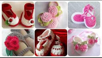 Nice crochet shoes for girl 