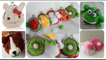 Original crochet purses of animals of all kinds