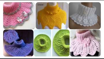Knitted neck collar recipe for women