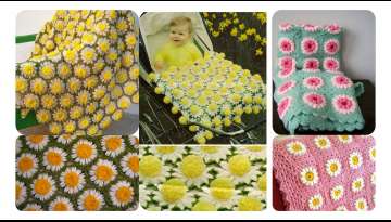 Easy to Crochet Daisy Blanket Making