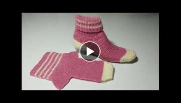 Women socks booties knitting pattern
