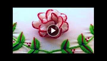 Beautiful flower design, hand embroidery, hand craft, fancy kadhai design