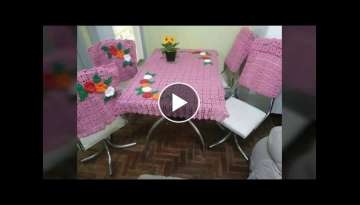 Knitted table and chair cover models