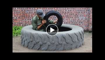  Designer Outdoor Water Aquarium using Recycle Tires