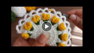 crochet very easy coaster, supla pattern motif 