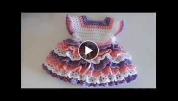 How to crochet a layered baby dress