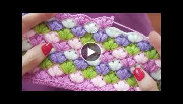 Puff Stitch Blanket 