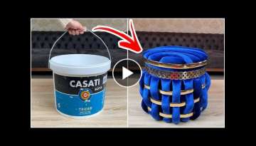 Awesome decorative bucket made of plastic bucket