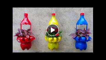 Recycle Plastic Bottles into Beautiful Hanging Flower