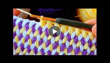 Very Easy Super Knitting Crochet beybi blanket 