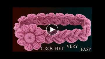 Diadema a Crochet en punto Entrecruzado con trenzas 3D tejido tallermanualperu
