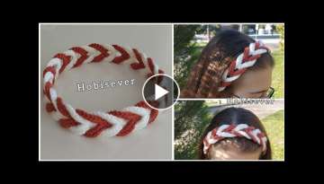 Super Easy and Fast Crochet Braided Headband Making
