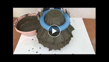 Design beautiful flower pots / Pot- making techniques from cloth and cement