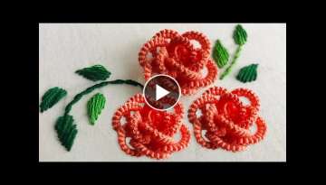 Hand Embroidery: Brazilian Loop Rose