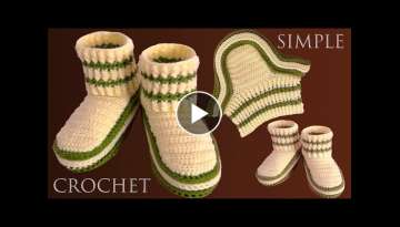 Zapatos con Ganchillo Crochet tejidos en Punto elaÌstico tamanÌƒo adulto
