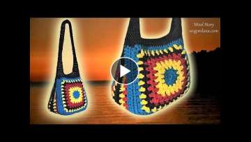  Crochet Granny SquareÂ Handbag 