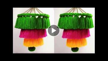 DIY EASY WOOLEN JHUMER CRAFT IDEA 