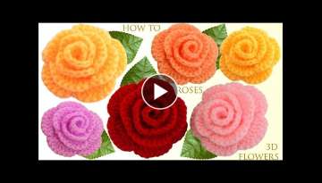 Como hacer flores rosas de colores 3D en cinco minutos