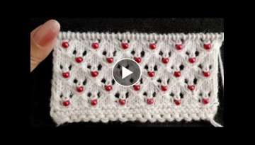 Beaded Openwork Knitting Pattern. for Baby Set