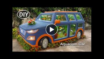 Make masterpiece aquarium car from cement