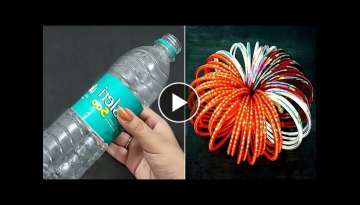 3 Superb Home Decor Ideas Out Of Waste Plastic Bottle and Old Bangles 