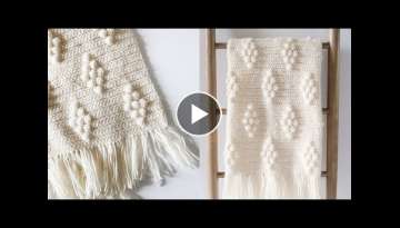 Crochet Diamond Bobble Blanket