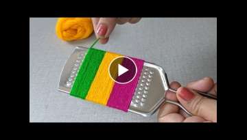 Amazing Hand Embroidery flower design trick.Easy Hand Embroidery flower design