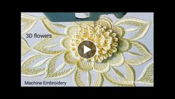 3D Flowers Embroidery Design Machine Embroidery industrial zigzag machine