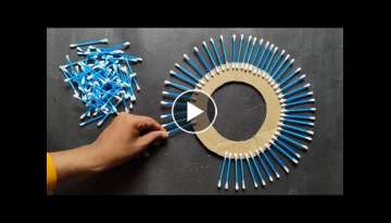 Unique Wall Hanging Craft using Earbuds Home Decoration Ideas 7k