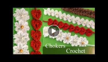 Chokers tejidos gargantillas diademas 