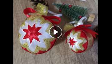 Christmas tree ornament /Ribbon christmas baubles 