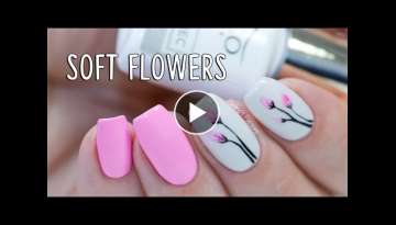  Soft Flowers with Indigo Nails Arte Brillante