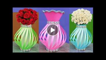 Wow making Beautiful Flower pot With color paper