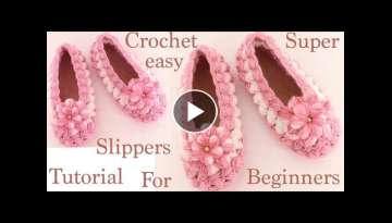 Zapatos pantuflas a Crochet tamanÌƒo adulto en punto trenzas Puff con flores 3D tejido tallerma...