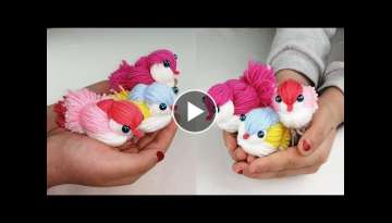 Easy woolen bird craft making