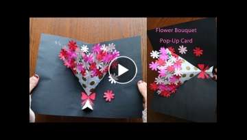 DIY Flower Bouquet Pop up Card 