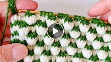 Strawberry Knitted Blanket Model