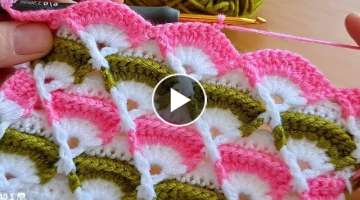 Very Easy Super Knitting Crochet beybi blanket 