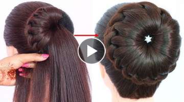 New bun hairstyle for wedding and party 