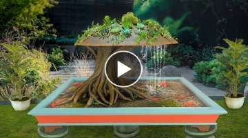  DIY the mushroom waterfall aquarium at home