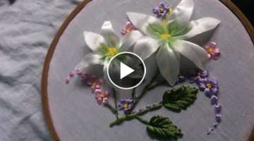  How to make Ribbon embroidery flowers .