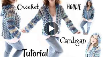 Short Hoodie Caribbean Queen Cardigan Crochet Tutorial