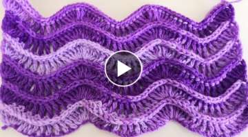 Crochet Water Wave Blanket Shawl Knitting Pattern Making