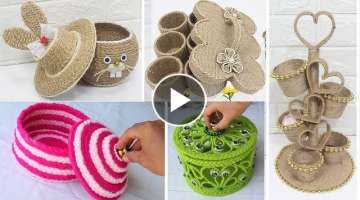 10 Storage jewelry box from jute rope/woolen