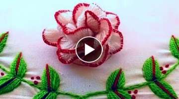 Beautiful flower design, hand embroidery, hand craft, fancy kadhai design