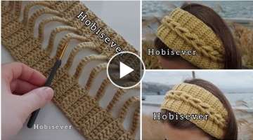 Very Easy Crochet Rope Braided Hair Band Making